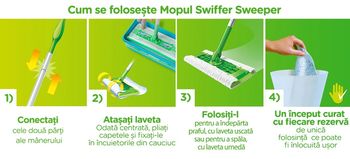 Swiffer Trap & Lock 1 Mop trusa de baza cu mop uscat/umed 