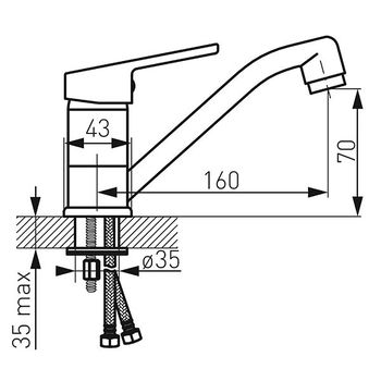 Baterie FERRO SMILE BSM2A (lavoar + 15cm) 