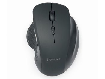 Wireless Mouse Gembird MUSW-6B-01, Optical, 800-1600 dpi, 6 buttons, Ambidextrous, 2xAAA, Black 