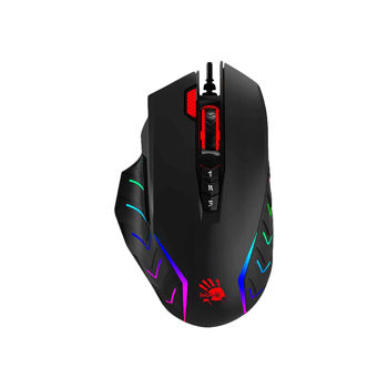 Gaming Mouse Gaming Mouse Bloody J95s, 100-8000 dpi, 9 buttons, 150IPS, 25G, 105g, Ergonomic, Programmable, X'Glide, 1.8m, USB, Black (mouse/мышь)