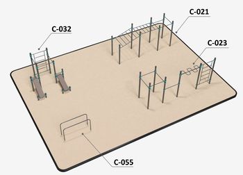 Спортивная площадка Workout K-13 (15 x 11м) 