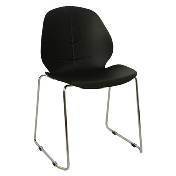 купить Пластиковый стул, хромированные ножки 510x505x815 мм, черный в Кишинёве 