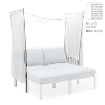 Parasolar Baldachin NARDI KOMODO OMBRA 2 BIANCO velo white 40407.00.203 (Parasolar Baldachin pentru mobilier modular KOMODO pentru gradina si terasa)