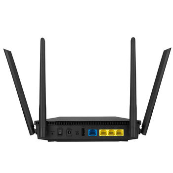 ASUS RT-AX53U, AX1800 Dual Band WiFi 6 (802.11ax) Gigabit Router, dual-band 2.4GHz/5GHz at up to super-fast 1800Mbps , WAN:1xRJ45 LAN: 4xRJ45 10/100/1000, 3G/4G, Firewall, USB 2.0 (router wireless WiFi/беспроводной WiFi роутер)