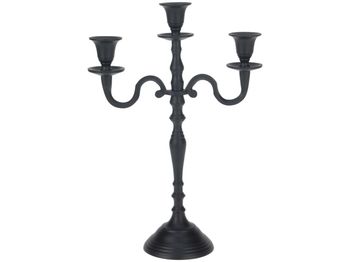 Candelabru de metalic pentru 3 lumanari 35.5сm, negru 