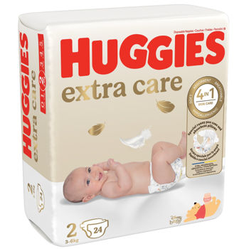 Подгузники Huggies Extra Care 2 (3-6 kg), 24 шт. 