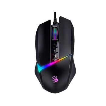 Gaming Mouse Bloody W60 Max, 100-10000 dpi, 8 buttons, 250IPS, 35G, 115g, Ergonomic, Programmable, Onboard Memory, X'Glide, RGB, 1.8m, USB, Black (mouse/мышь)