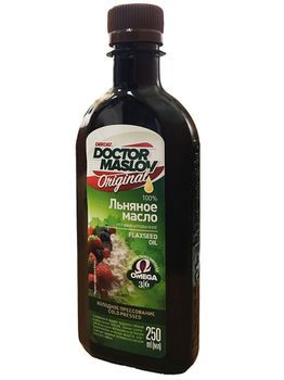 🌿 Льняное масло "Original" в пластиковой бутылке, 250 мл. «Доктор Маслов» 
