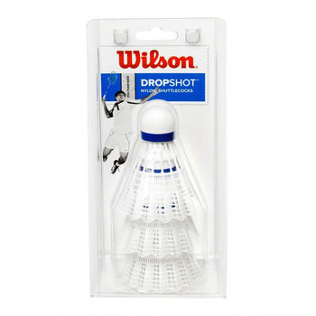 Fluturas badminton (3 buc.) Wilson Dropshot 3 Clamshel WH WRT6048WH (3568) 