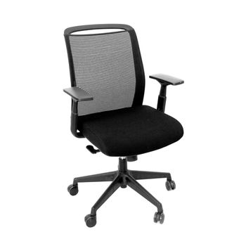купить Офисный стул с черной сеткой, черным сиденьем и средней спинкой в Кишинёве 