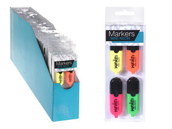 Set de markere neon mini 4buc Free&Easy 