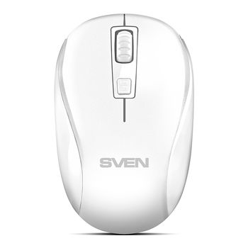 Wireless Mouse SVEN RX-255W, Optical, 800-1600 dpi, 4 buttons, Ambidextrous, White 