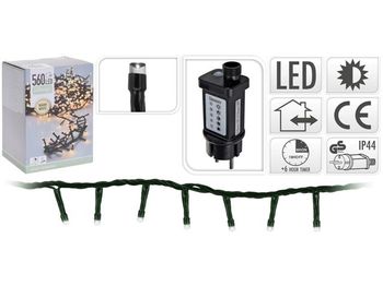 Огни новогодние "Ветка" 460LED тепл-бел, 11m, таймер 