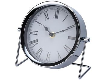 Часы настольные "Классика" 18X16X7cm, металл, серебряный 