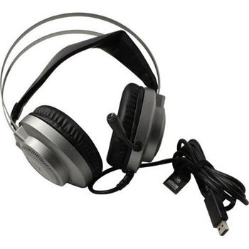 Gaming Headset Bloody J200S, 50mm drivers, 20-20kHz, 16 Ohm, 100db, Backlight, 2m, USB, Grey 