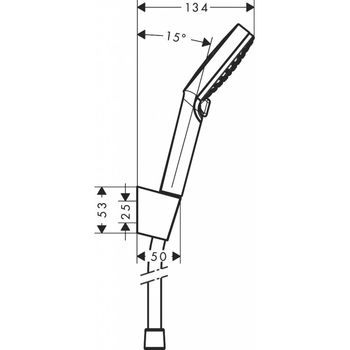 Crometta 100 Set Duș manual Vario cu suport și furtun 160 cm EcoSmart 