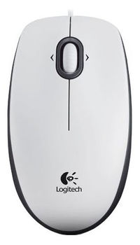 Mouse Logitech M100, Optical, 1000 dpi, 3 buttons, Ambidextrous, White, USB 