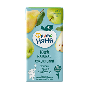 Suc FrutoNyanya din mere, pere, 200ml 