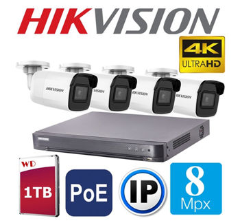 HIKVISION 8 МЕГАПИКСЕЛИ 4K IP POE 1TB DS-2CD1083G0-I 