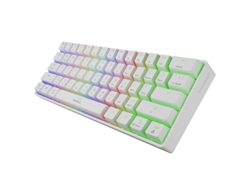 Genesis Mechanical Keyboard Thor 660 US Layout Wireless RGB Backlight White Gateron, Red 