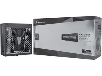 Power Supply ATX 750W Seasonic Prime TX-750 80+ Titanium, 135mm, Full Modular, Fanless until 40% 