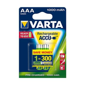 купить Аккумуляторы Varta AAA Rechargeable ACCU 2 pcs/blist 1000 mAh NiMH, 05703 301 402 в Кишинёве 