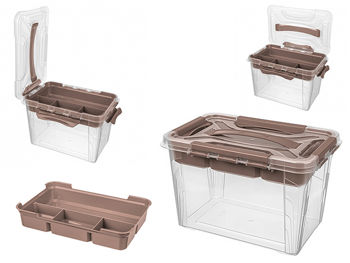 Органайзер с крышкой и зажимами Bytplast Grand Box, 6.65l, 29X19X18cm 