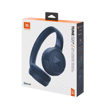 Headphones  Bluetooth  JBL T520BT, Blue, On-ear 