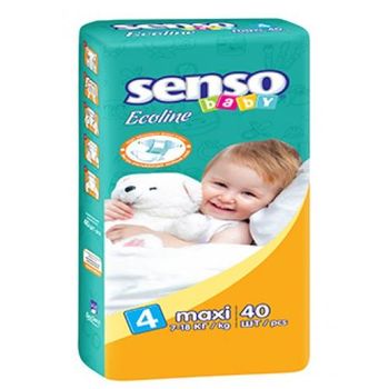 cumpără Senso Baby Ecoline Scutece Maxi 4, 7-18 kg, 40 buc. în Chișinău 