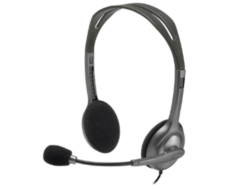 Logitech Stereo Headset H111, Headset: 20Hz-20kHz, Microphone: 100Hz-16kHz, 1.8m cable, 1 x mini-jack 3.5mm, 981-000593 (casti cu microfon/наушники с микрофоном)