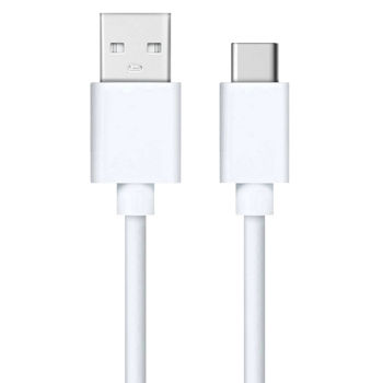 Helmet Cable USB to Type-C Basic 2.1A 1m, White 