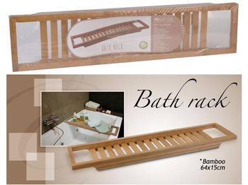 Полка-перекладина на ванну EH 64X15X4cm, бамбук 