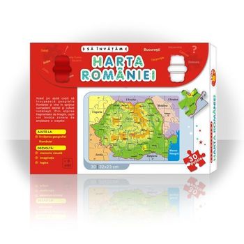 Puzzle "Harta Romaniei" (30 buc.) (8586) 