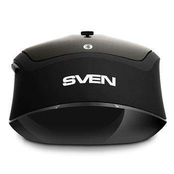 Wireless Mouse SVEN RX-585SW Silent, Optical, 1000-1600 dpi, 6 buttons, Ambidextrous,BT+2.4Ghz, Grey 