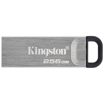 Memorie 256GB USB3.2 Kingston DataTraveler Kyson Silver, Metal casing, Compact and lightweight DTKN/256GB (Read 200 MByte/s, Write 60 MByte/s) (memorie portabila Flash USB/внешний накопитель флеш память USB)