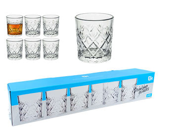 Set pahare EH 6buc, 230ml, 9cm, din cristal 