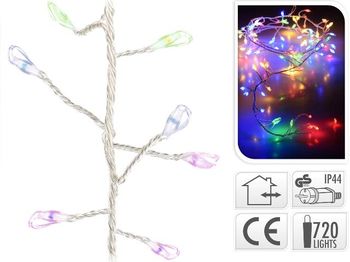 Luminite de Craciun "Dense" 720LED multicolore, 7.2m fir transparent 