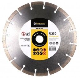 купить Алмазный диск 1A1RSS/C3 230x2,4/1.6x10x22,23 Baumesser Universal в Кишинёве 
