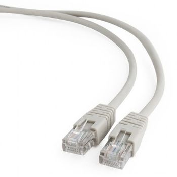 1 m, Patch Cord  Gray  PP12-1M, Cat.5E, Cablexpert, molded strain relief 50u" plugs 