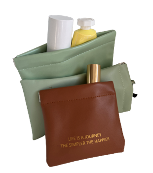 Комплект из 3 косметичек Mint / Brown 