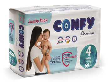 купить Подгузники детские Confy Premium Jumbo №4 MAXI (7-14 кг), 60 шт. в Кишинёве 
