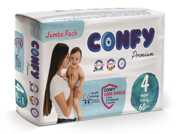 Подгузники детские Confy Premium Jumbo №4 MAXI (7-14 кг), 60 шт. 