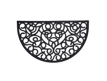 Covoras pentru antreu din cauciuc 45X75cm Luance Sid, cauciuc, negru 