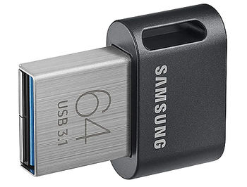 64GB USB Flash Drive Samsung FIT Plus MUF-64AB/APC, Read 200MB/s, Black, USB 3.1, waterproof, shock-proof, temperature-proof, magnet-proof, and X-ray-proof, (memorie portabila Flash USB/внешний накопитель флеш память USB)