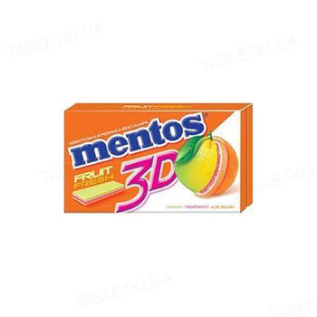 cumpără Mentos 3D Fruit Fresh Lămâie-Grapefruit-Portocala 33g în Chișinău 