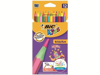 Set creioane colorate 12buc BIC Evolution Circus 