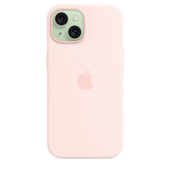 iPhone 15 Silicone Case with MagSafe - Light Pink 