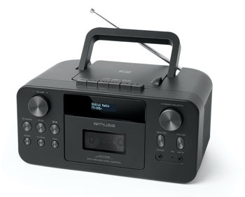 MUSE  M-182 DB, Cassette Recorder, Tuner FM, Bluetooth, CD, LCD, Black 