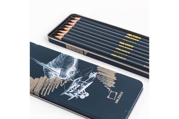 Набор чернограф. карандашей Малевичъ Graf'Art, металлическая коробка, 8 шт 