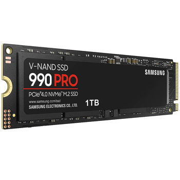 Внутрений высокоскоростной накопитель 1TB SSD PCIe 4.0 x4 NVMe 2.0 M.2 Type 2280 Samsung 990 PRO MZ-V9P1T0BW, Read 7450MB/s, Write 6900MB/s (solid state drive intern SSD/внутрений высокоскоростной накопитель SSD)